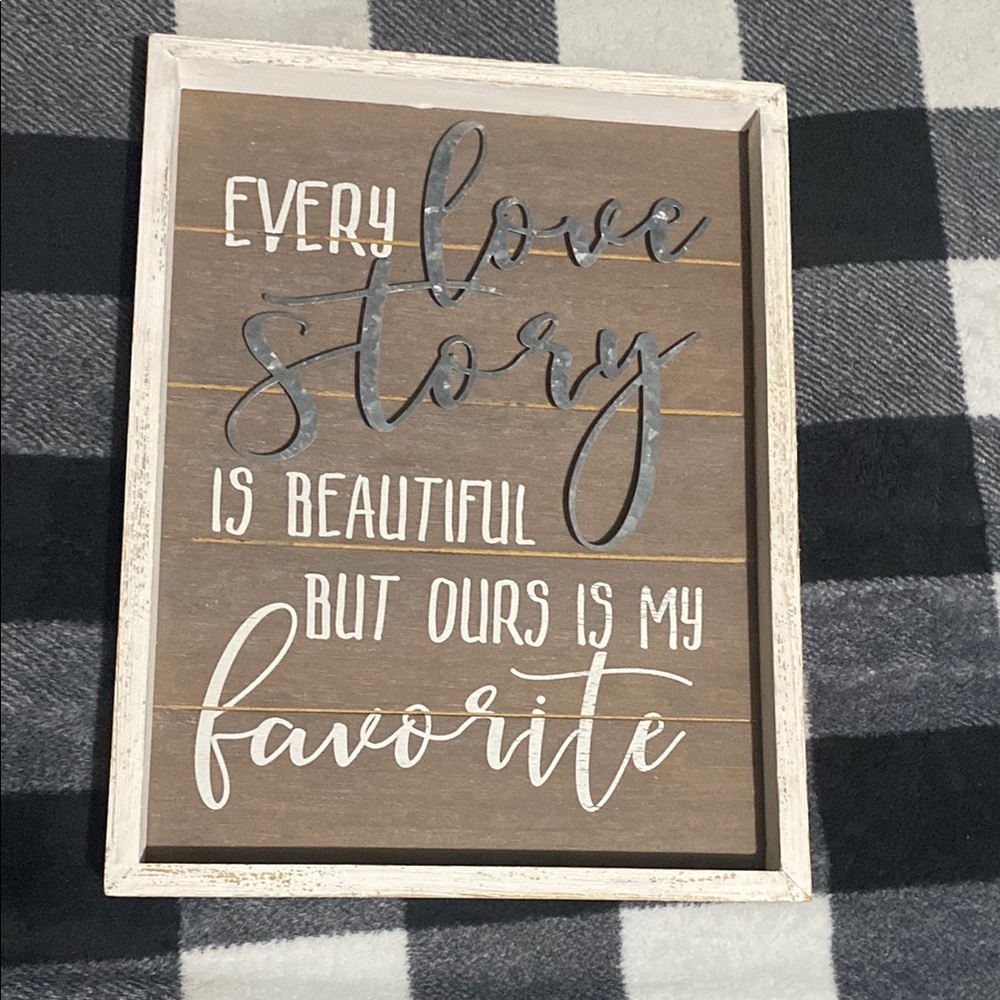 Hobby Lobby Love Story Wall Decor - Brown and White